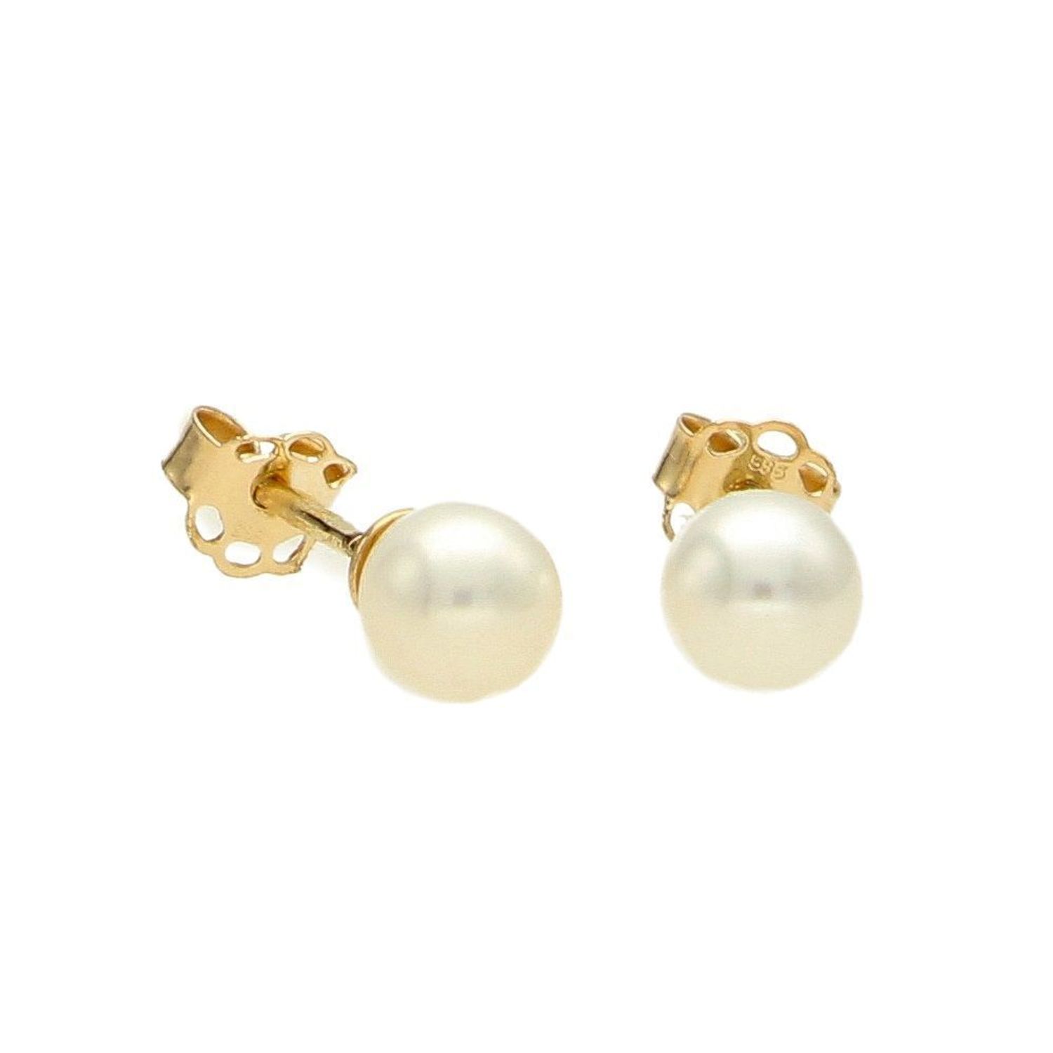 Kolczyki złote przy uchu z perełkami 6 mm KL 1644E 585.jpg